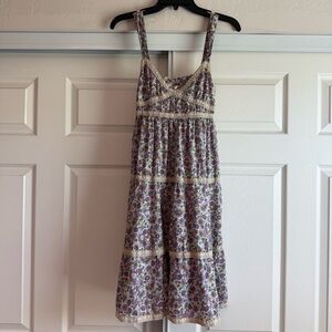 Free People - Floral Crochet Trim Dress - Size 4